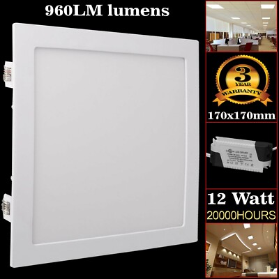 12W LED Deckenleuchte Runde Paneel Downleuchten Bad Küche Wohnzimmer Lampe