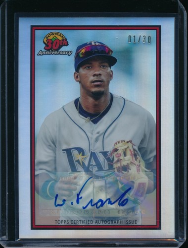 Wander Franco [Autograph] #B30-WF 2019 Bowman 30th Anniversary card