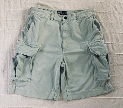 Vintage Ralph Lauren Polo 67 Chino Cargo Shorts Men's Size 36 Green Cotton Short