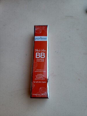 New! Purlisse Blush Glow BB Cheek Color in Vivid Coral NIB 0.34 oz