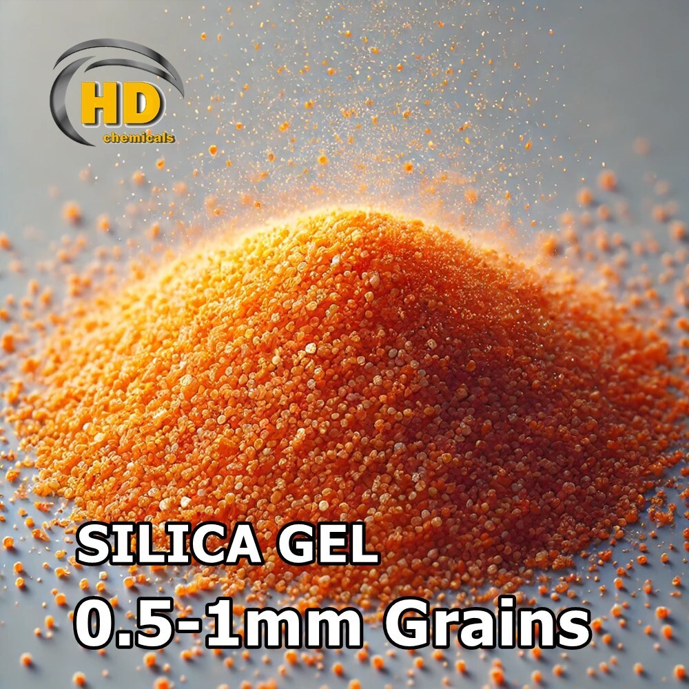 Granular Indicating Silica Gel Desiccant ORANGE 0.5-1mm Grains 500g