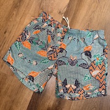 Vtg 70s Jantzen Swim Trunks Shorts Peacock All Over Print Festival Mens Large