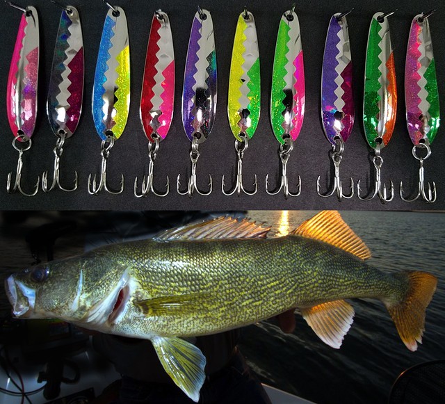 (10) Smooth & Hex Nickel Trolling Flutter Spoons GLT Lake Erie Walleye