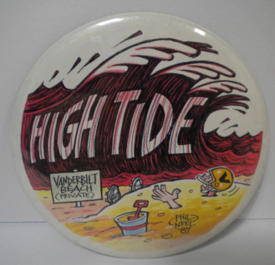 Vintage 1987 Alabama Crimson Tide Vanderbilt Phil Neel Button Football 80s Bama