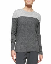 W546 NWT VINCE WOOL CASHMERE TRIO COLORBLOCK WOMEN SWEATER SIZE XS 345