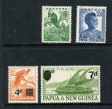 Papua New Guinea 1952-66 sg1, 3, 16/17, 31, 82, 86a   - MH  - 2 scans
