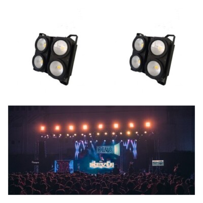 2PC 400W LED blinder light cool+warm white 2in1 COB blinders back