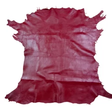 MAROON Nappa Soft Premium Quality Sheepskin Genuine Leather Hide- NO Holes 5Sqft