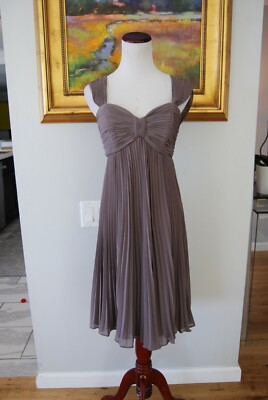 WTOO Watters Bridesmaid Dress Taupe Stone Gown wedding formal Size 2 | eBay