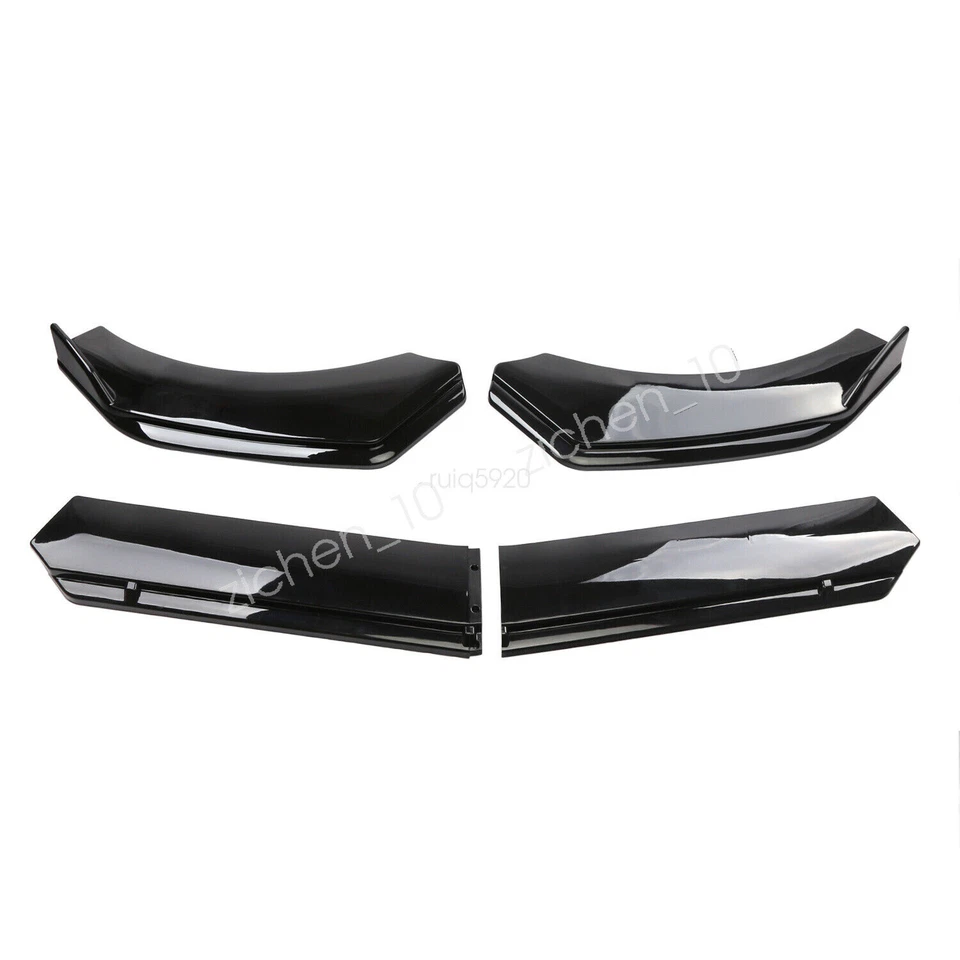 For 2003-2005 Mitsubishi EVO 8 Front Bumper Lip Spoiler Splitter Gloss Black - Imagem 4 de 4