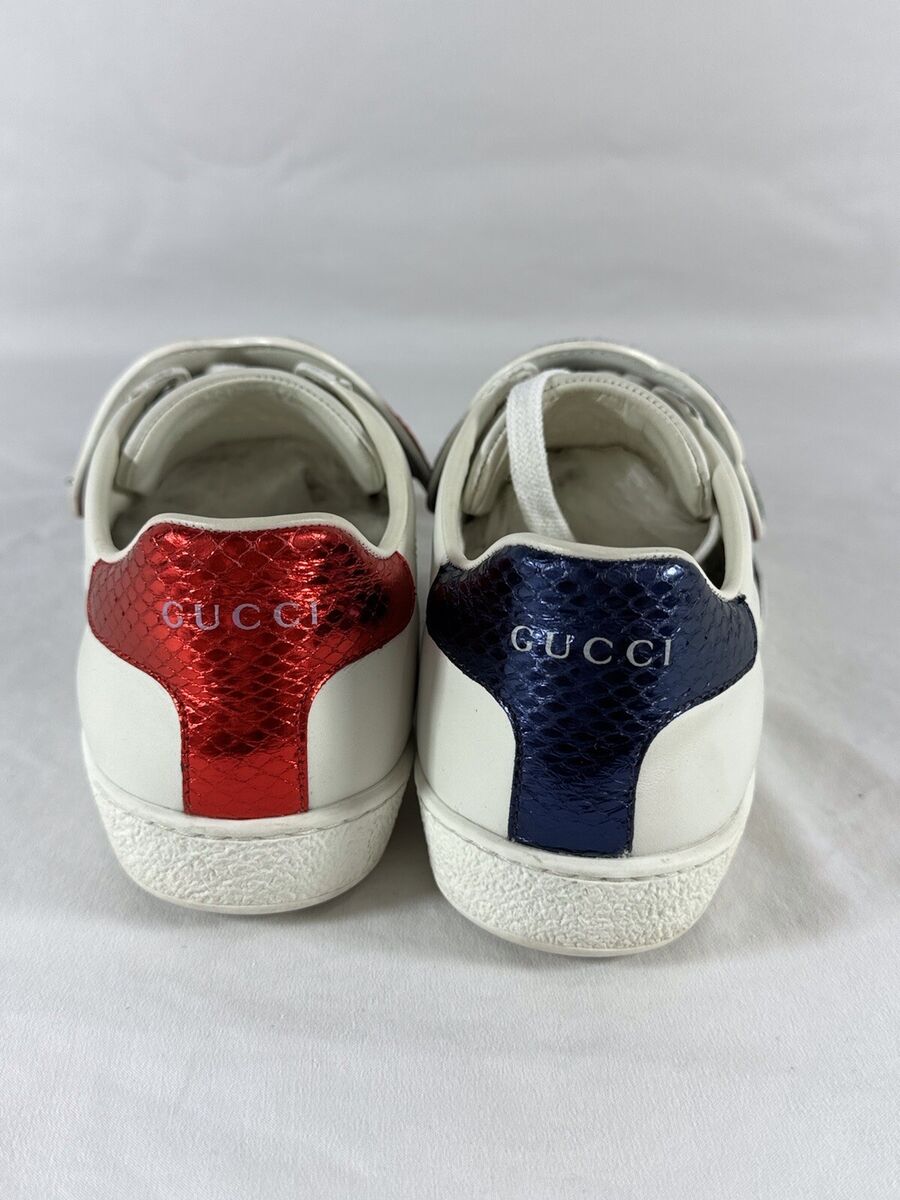 GUCCI White Leather Blind For Love Low Top Sneakers Made in GUCCI White Leather Blind For Love Low Top Sneakers Made in