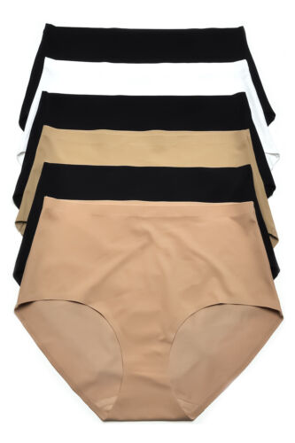 Lote 6 Calzoncillos Panty Corte Láser Sin Costuras Cubierta Completa Color Mezclado Talla S M L XL - Imagen 10 de 10