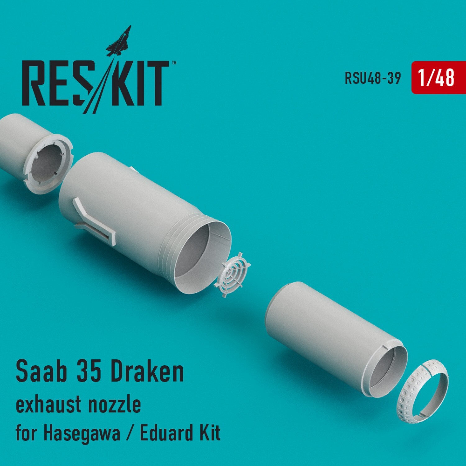 ResKit RSU48-0039 Scale1:48 Saab35 Draken exhaust nozzle for Hasegawa/Eduard kit