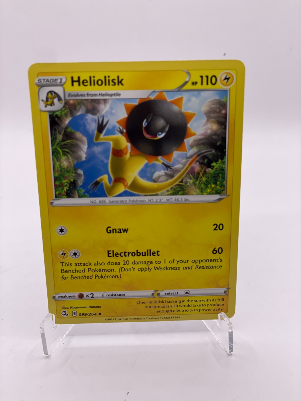 2021 HELIOLISK Pokemon #99 Mint