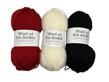 Lot Of 3 ** New Knit Picks Wool Of The Andes 100% Peruvian Highland Wool