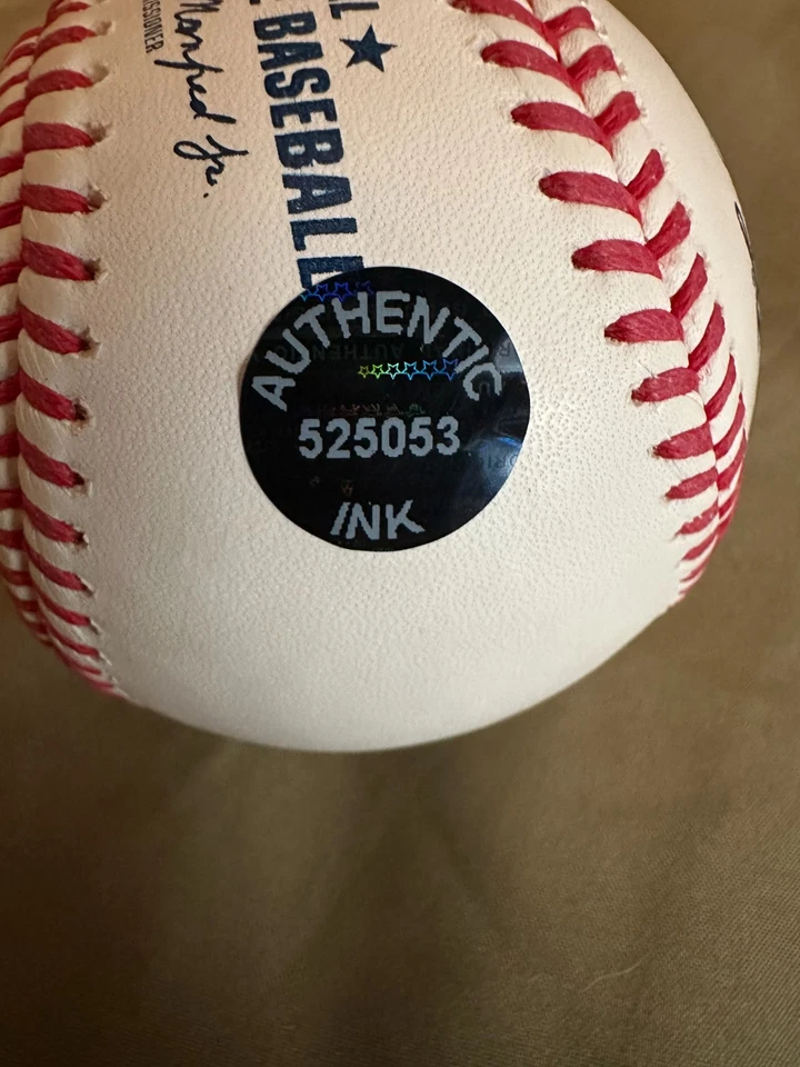 Бейсбольный мяч с автографом MICHAEL YOUNG-Texas Rangers OML (подлинные чернила для игрового мяча) - Изображение 3 из 4