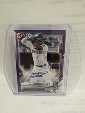 2021 Bowman Julio Rodriguez #PAPR-JR Purple Border /250 