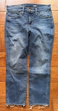 J Crew Re- Imagined Women  s Vintage Slim Straight Capri Jeans Denim Petite Sz 8
