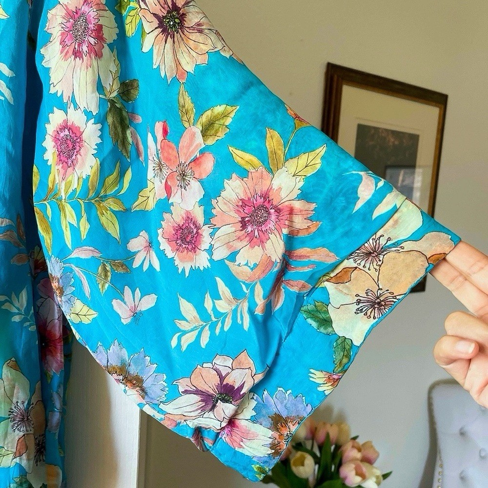 Johnny Was Samba Patchwork Reversible Kimono Flor… - image 11