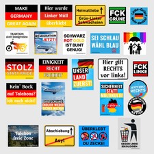 AfD-Aufkleber rechte Aufkleber gegen Linke Heimatliebe 24er Paket (120- 2400 St)