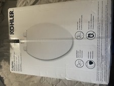 Kohler Layne Quiet-Close Elongated Toilet Seat White Quick-Release Antimicrobial