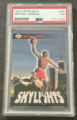 1993 Upper Deck  - Michael Jordan - NBA No. 466 - PSA 7 Chicago Bulls Skylights