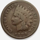 1886 T1  Indian Head Cent Penny 1c Good G+ * ORIGINAL Surfaces*