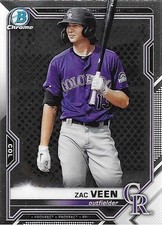 2021 Bowman Chrome - Prospects Zac Veen #BCP-183 (RC)