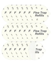 20 Pack Flea Trap Refill Discs Replacement Glue Boards, 7.1" Sticky White