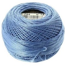 DMC Pearl Cotton 131 Yard Ball - Size 12 - Color 794 Very Light Cornflower Blue