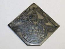 Oldtimer Plakette ADAC Zielfahrt 15. Hessentag WETZLAR 1975 - Grill Badge VW BMW