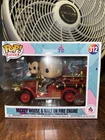 Mickey Mouse & Walt Disney On Fire Engine Funko