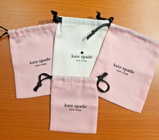 4 Kate Spade Mini Dust Bag Jewelry Protector 3 Pink 1 White Drawstring