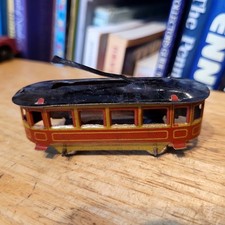 VINTAGE 1920's GERMAN TIN PENNY TOY TROLLEY CAR