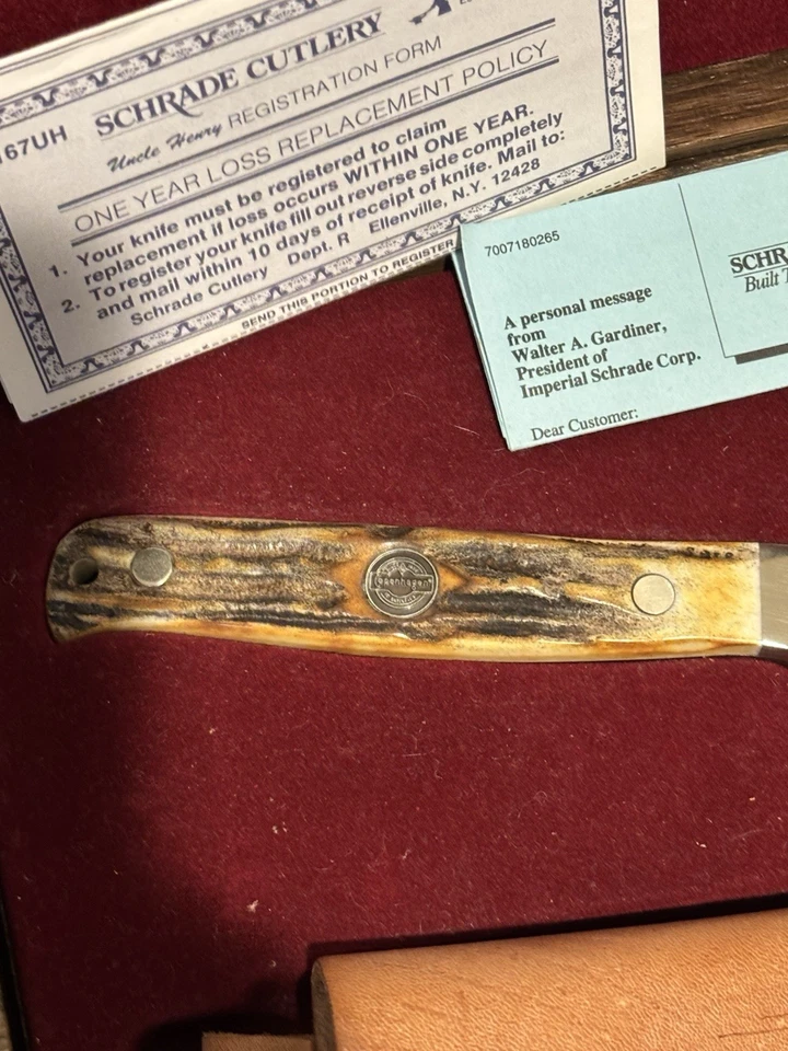 Conjunto raro de pescador Copenhagen Schrade Uncle Henry STAG - Imagem 3 de 4