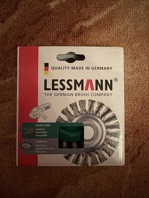 Lessmann Rundbürste gezopft 115x 22,2 Edelstahl 472811
