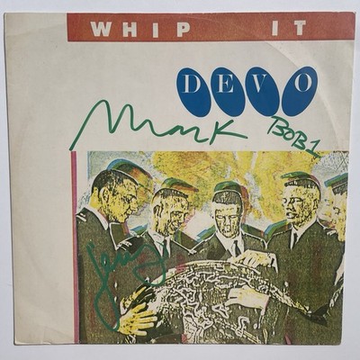 SIGNIERTE DEVO MARK MOTHERSBAUGH JERRY CASALE BOB MOTHERSBAUGH PEITSCHE ES 12'' SINGLE