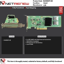 LSI SAS9211-8I 8-PORT 6GB SAS LP PCIE HBA