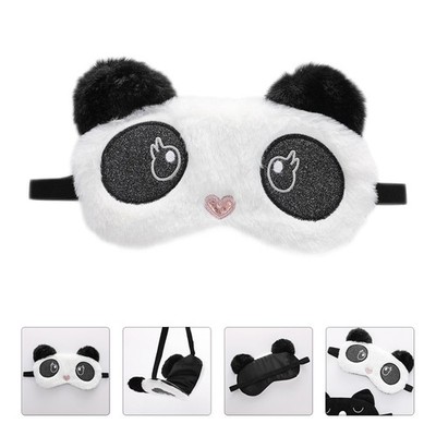 1 PC Creative Eye Patch Plush Shading Patch Cartoon Snap Eye Maske (schwarz)