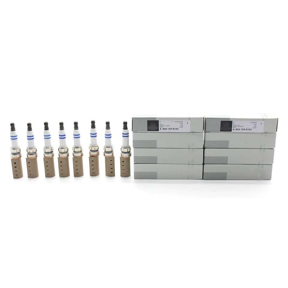 For Mercedes Benz OEM 8PCS Double Iridium Spark Plugs A0041598103 ZR6SII3320 Foto 2 de 4