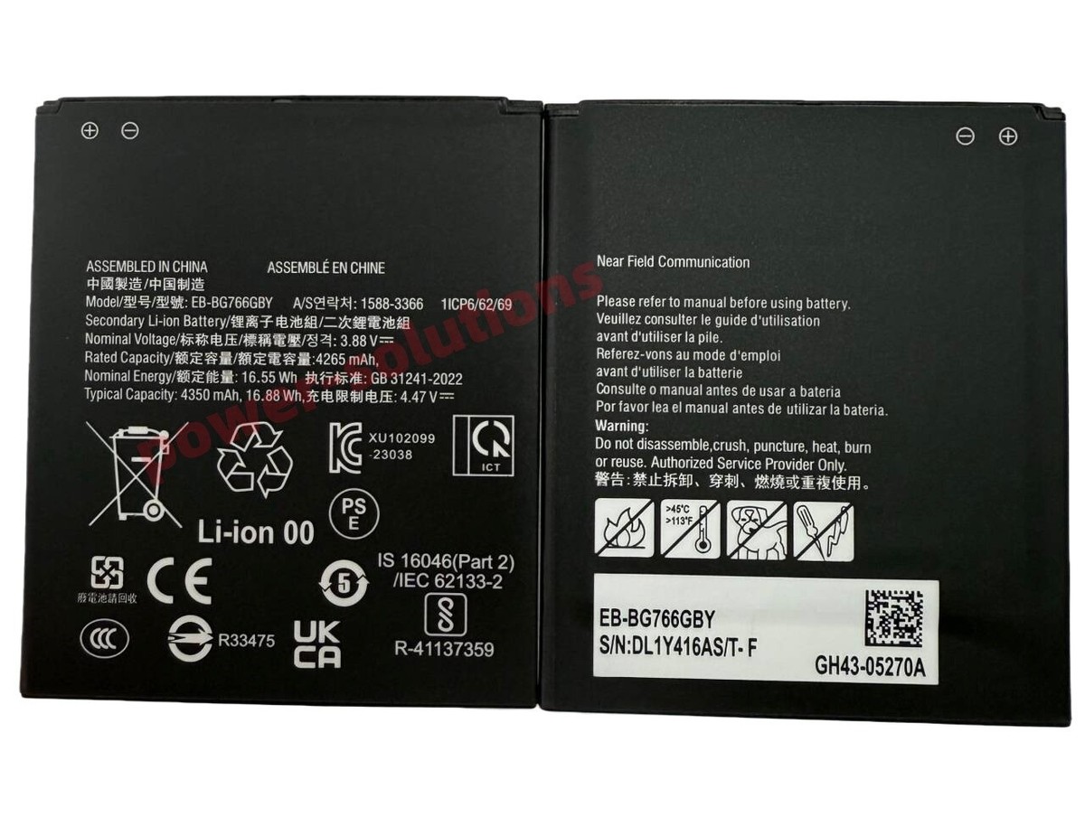 For Galaxy Xcover 7 Pro G766B/G766U Phone Battery EB-BG766GBY