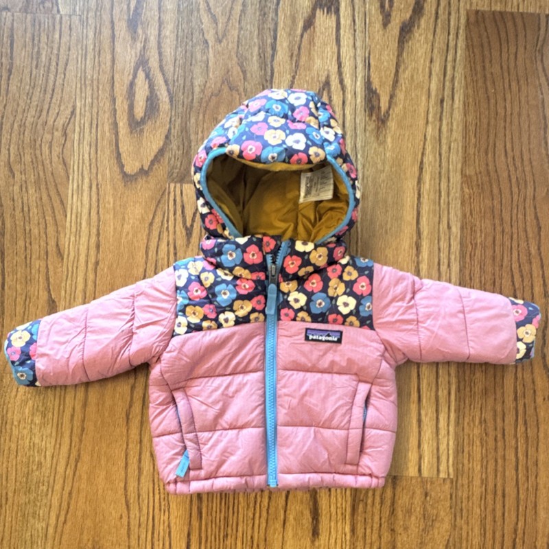 Patagonia Baby Floral Pink Puffer Jacket (Baby Astropuff Hoody (Style #61325))