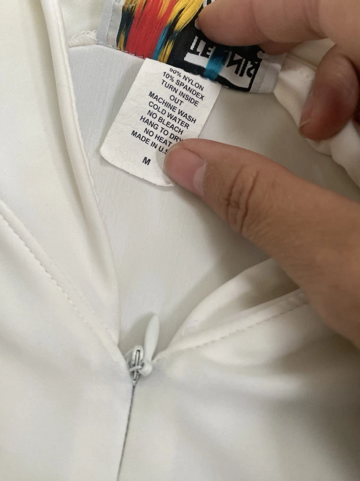 Tenis Animal Capucha Spandex Mujer’s Talla M Blanco Manga Larga Foto 4 de 4