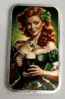 Black Hand Bullion Feeling Lucky Double Sided Color 1 Oz .999 Silver Art Bar