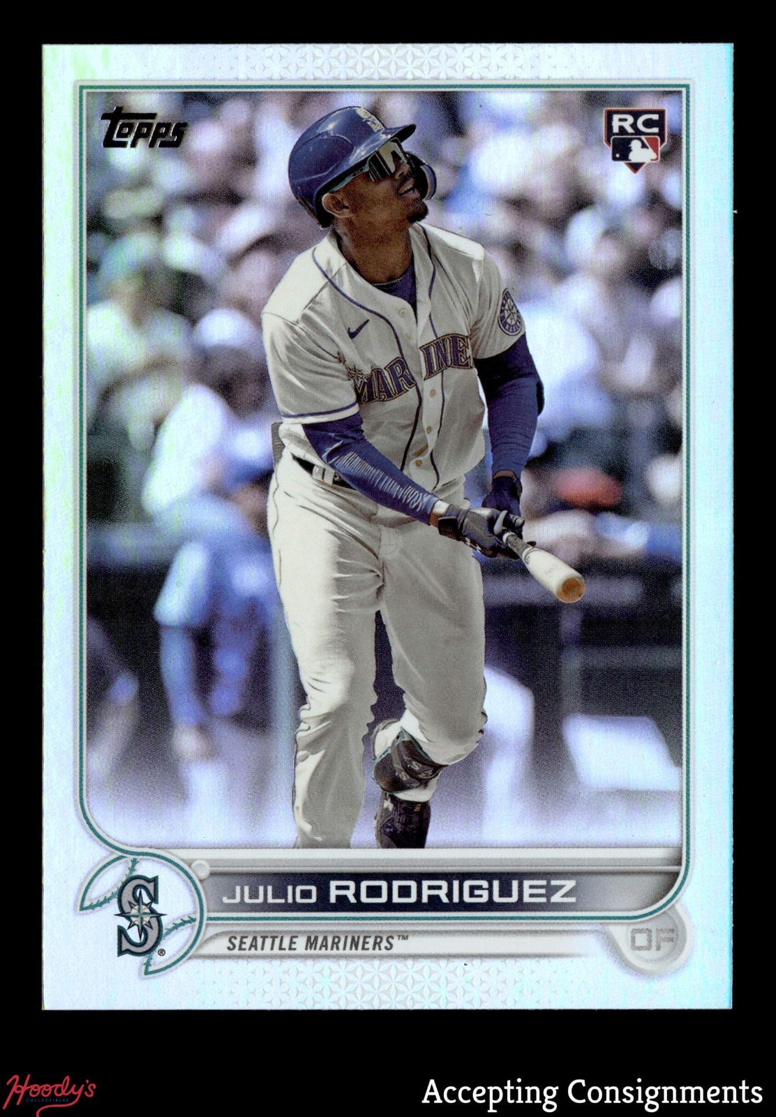 2022 Topps Update Rainbow Foil #US44 Julio Rodriguez ROOKIE RC MARINERS