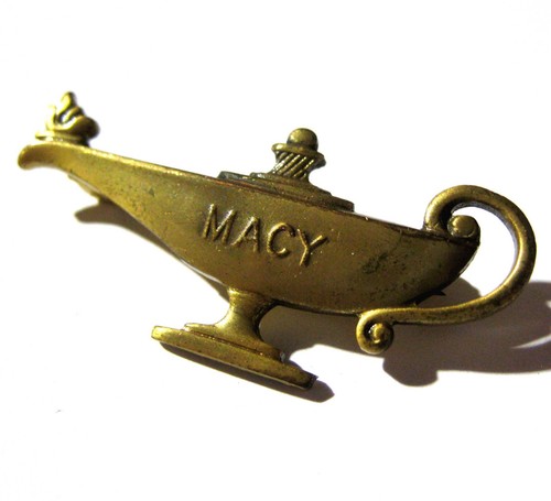 Large 1930's Girl Scout CAMP EDITH MACY PIN Bronze Lamp Of Knowledge 2nd Version