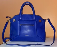 Furla blue Alice satchel leather preowned Purse Handbag