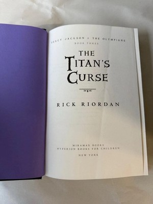 Percy Jackson & The Olympians: The Titan's Curse   First Edition Hardcover