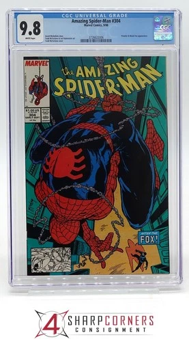 1988 MARVEL AMAZING SPIDER-MAN #304 MCFARLANE COVER-PROWLER/BLACK FOX CGC 9.8