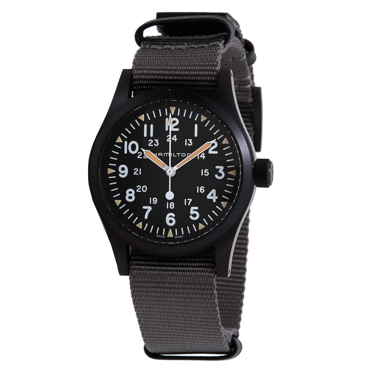 Hamilton Khaki Field Hand Wind Black Dial Men Watch H69409930